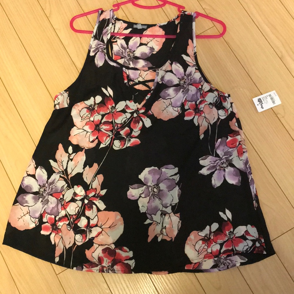 Floral dressy tank top